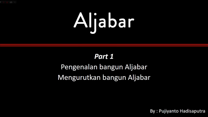 Ilustrasi sebuah bentuk aljabar dengan variabel x dan y