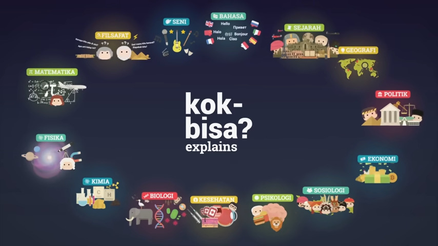 Ilustrasi pohon pengetahuan dengan akar yang kuat dan cabang yang rimbun