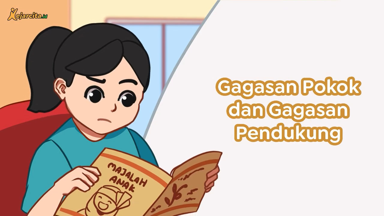 Ilustrasi sebuah paragraf dengan kalimat utama yang ditandai