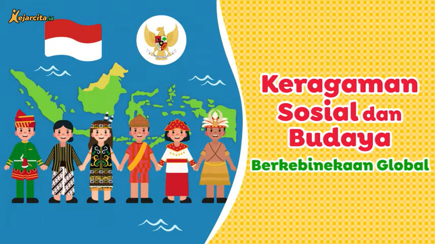 Ilustrasi detail keragaman budaya Indonesia dari berbagai daerah