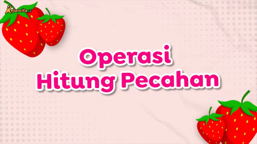 Ilustrasi berbagai bentuk pecahan biasa dan campuran